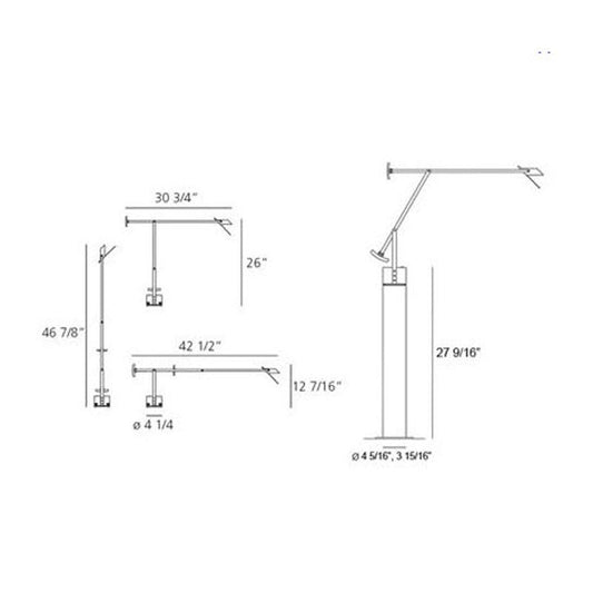 Tizio Classic LED Floor Lamp - Diagram