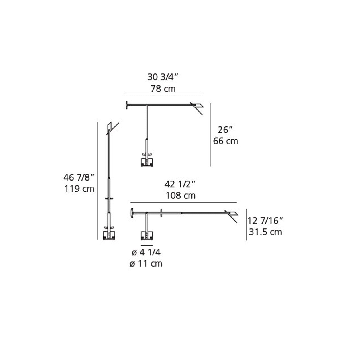 Tizio Classic Task Lamp - Diagram