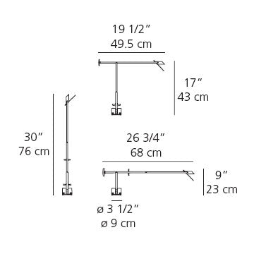 Tizio Micro Table Lamp - Diagram
