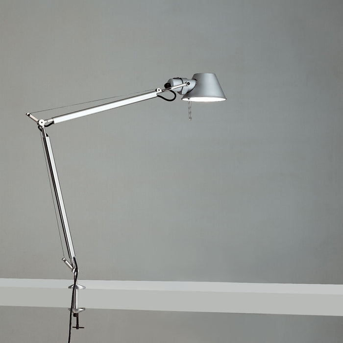 Tolomeo Classic Table Lamp with Clamp - Aluminum Finish