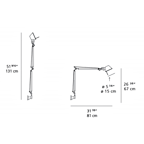 Tolomeo Classic Wall Lamp - Diagram