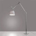 Tolomeo Medium Mega Floor Lamp - Aluminum Finish Grey Shade