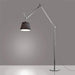 Tolomeo Small Mega Floor Lamp - Aluminum Finish Black Shade