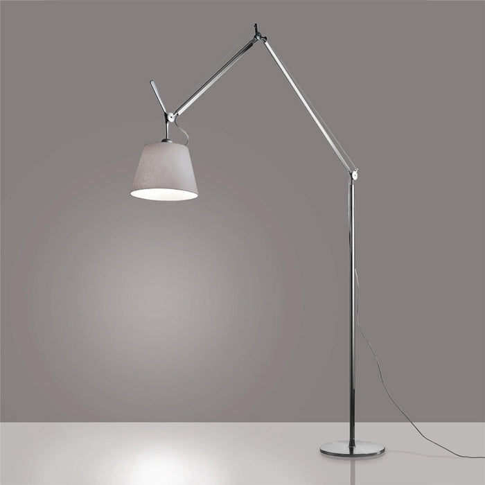 Tolomeo Small Mega Floor Lamp - Aluminum Finish Grey Shade