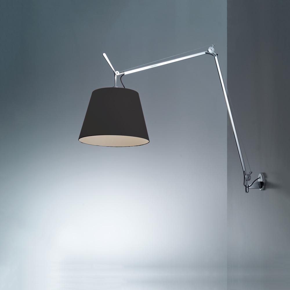 Tolomeo Mega Wall Light - Aluminum Finish Black Shade