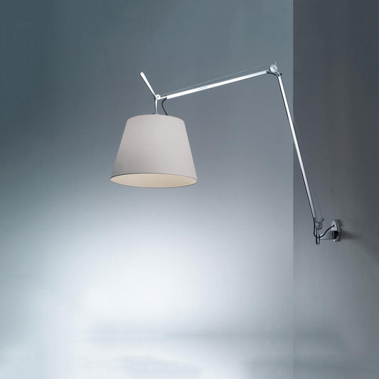 Tolomeo Mega Wall Light - Aluminum Finish Fiber Grey Shade