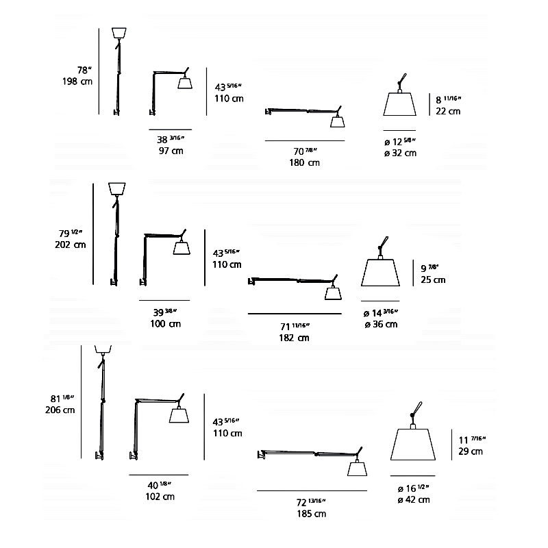 Tolomeo Mega Wall Light - Diagram