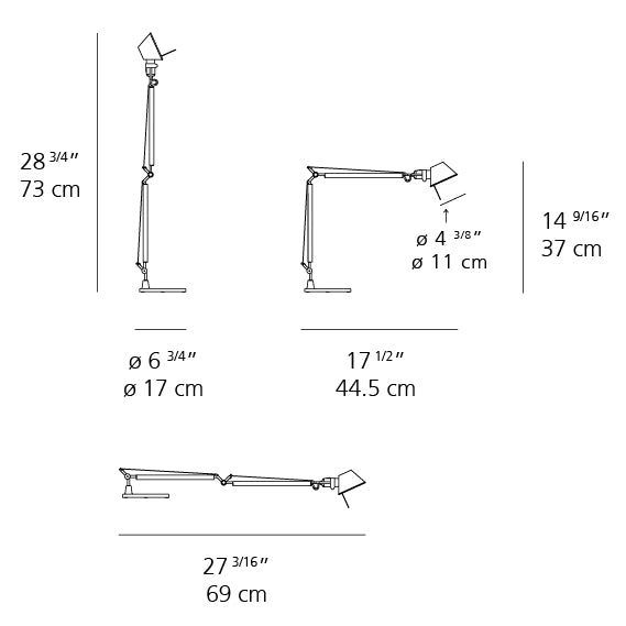 Tolomeo Micro Desk Lamp - Diagram