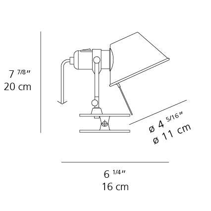 Tolomeo Micro LED Clip Spot - Diagram