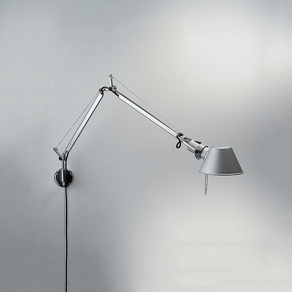 Tolomeo Mini Wall Lamp Plug-In - Aluminum Finish