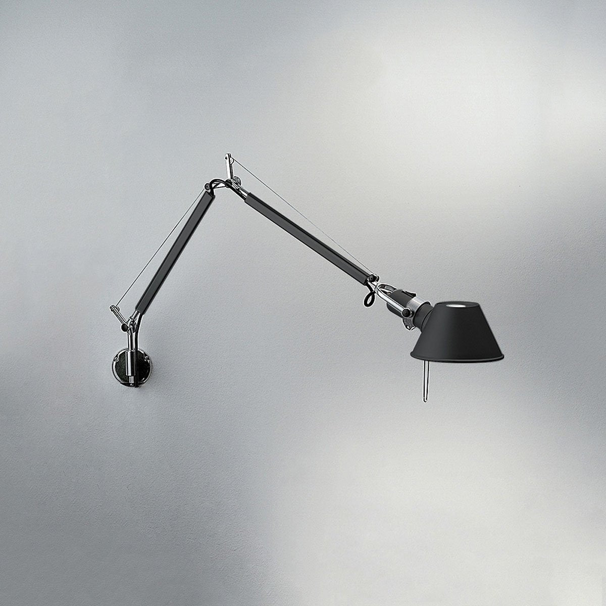 Tolomeo Classic Wall Lamp Hardwired - Black Finish