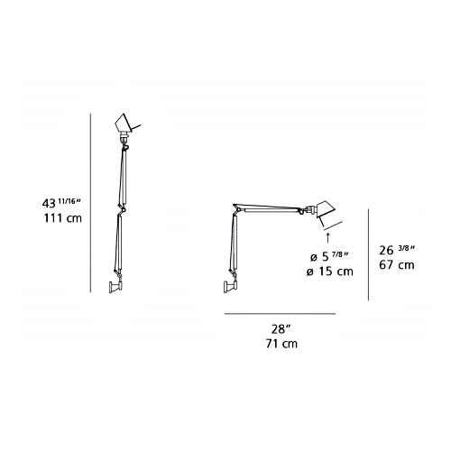 Tolomeo Mini Wall Lamp - Diagram