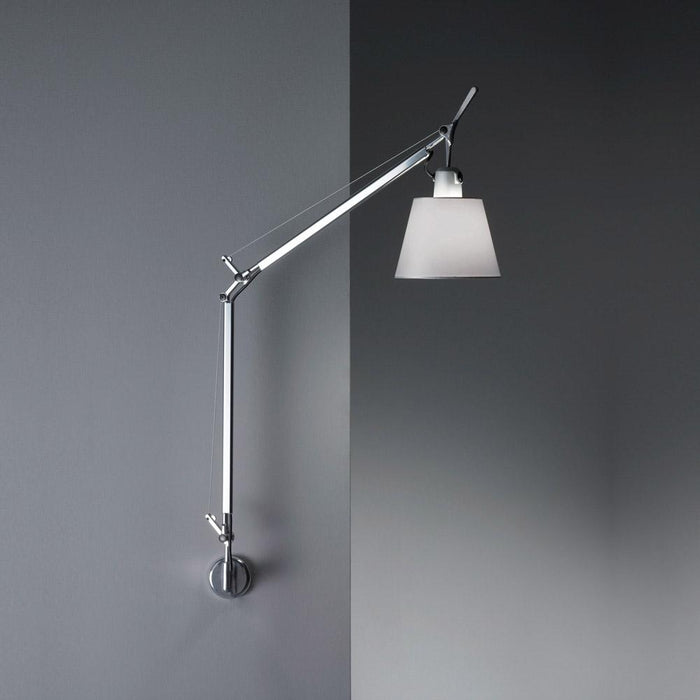 Tolomeo Shade Wall Lamp Hardwired - Grey Fiber Shade