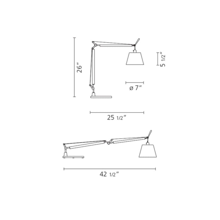 Tolomeo with Shade Table Lamp - Diagram