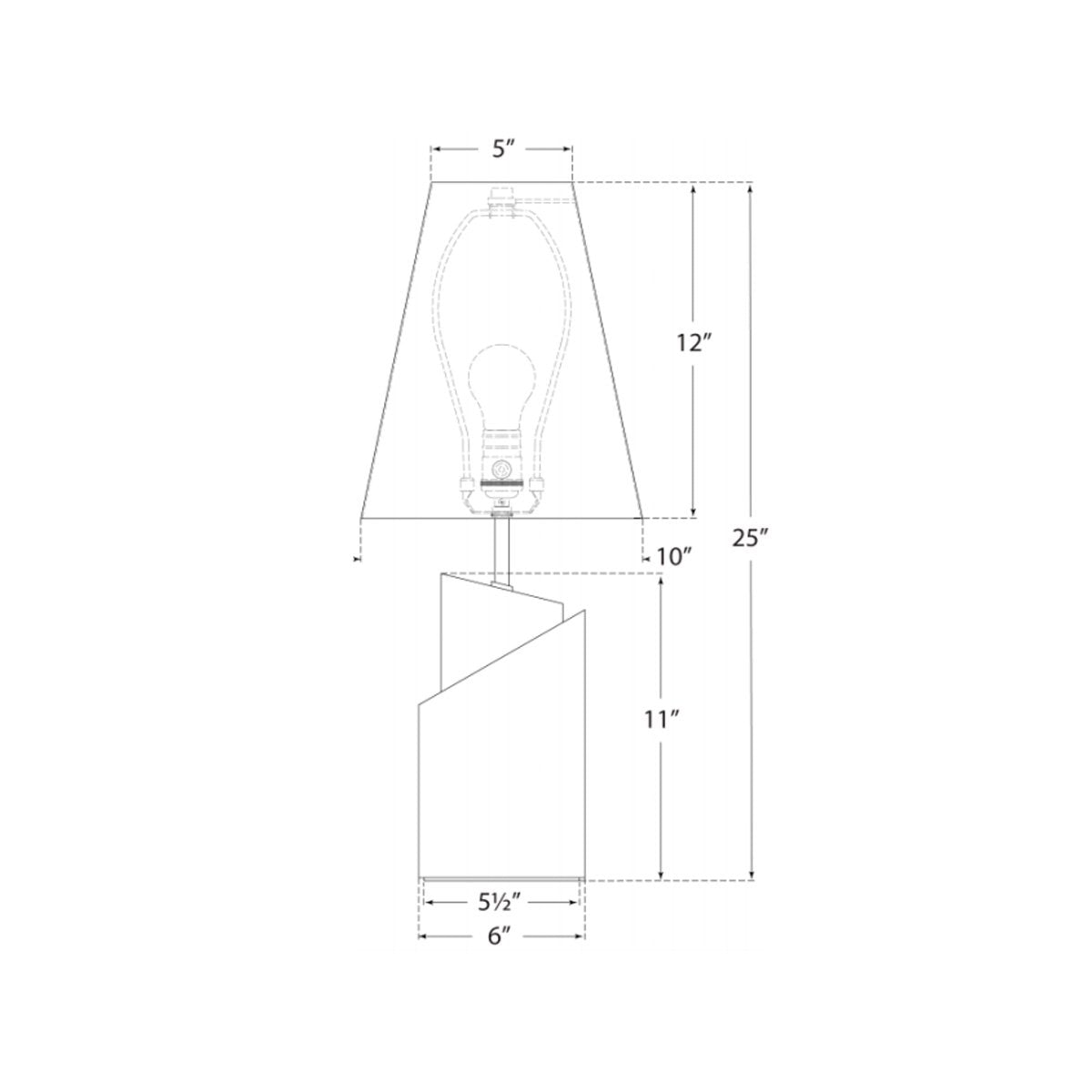 Topanga Medium Table Lamp - Diagram