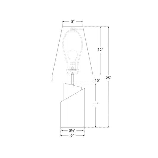 Topanga Medium Table Lamp - Diagram