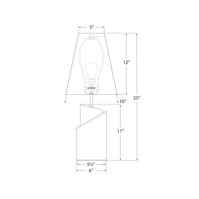 Topanga Medium Table Lamp - Diagram
