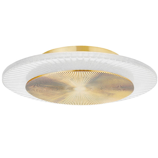 Topaz Flush Mount - Vintage Polished Brass Finish