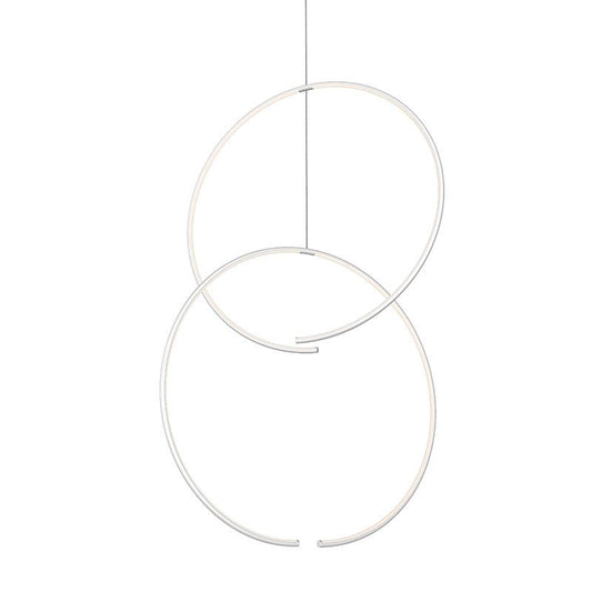 Torc LED 2 Light Pendant - Satin White Finish