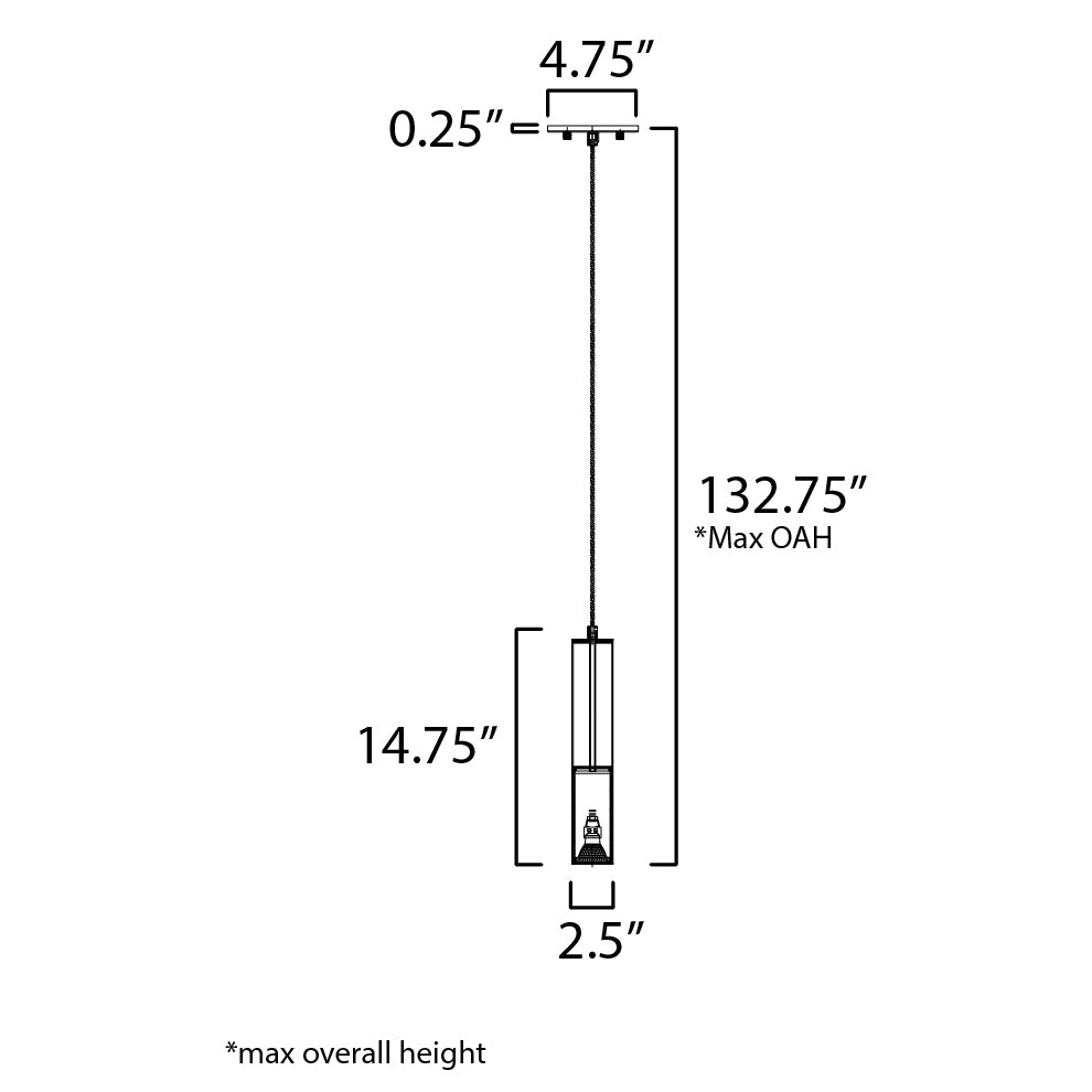 Torch Mini Pendant - Diagram