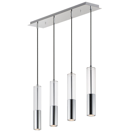 Torch Multi Light Pendant - Polished Chrome Finish