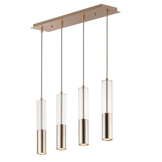 Torch Multi Light Pendant - Satin Brass Finish