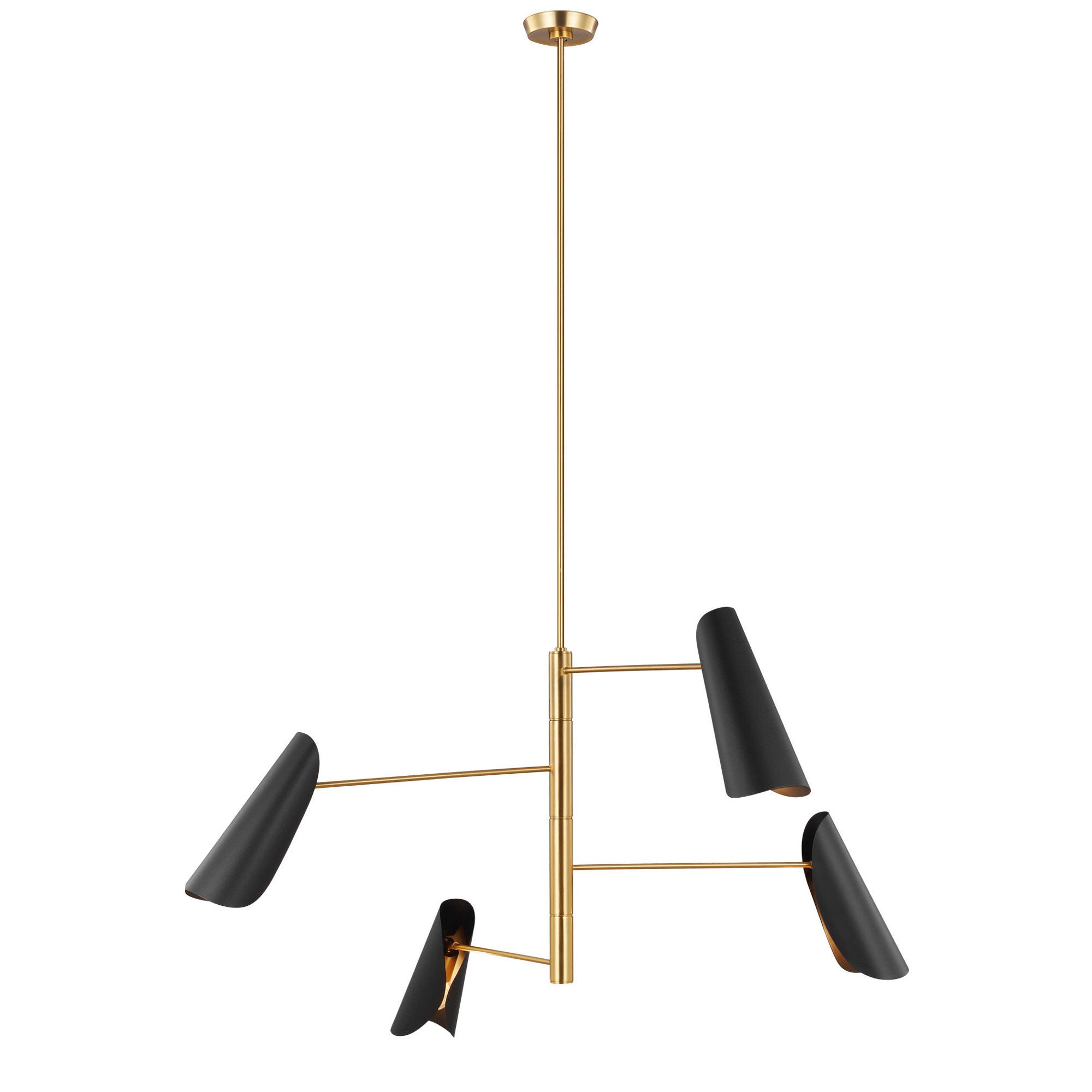 Tresa Chandelier - Burnished Brass/Midnight Black Finish