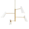 Load image into Gallery viewer, Tresa Chandelier - Burnished Brass/Matte White Finish
