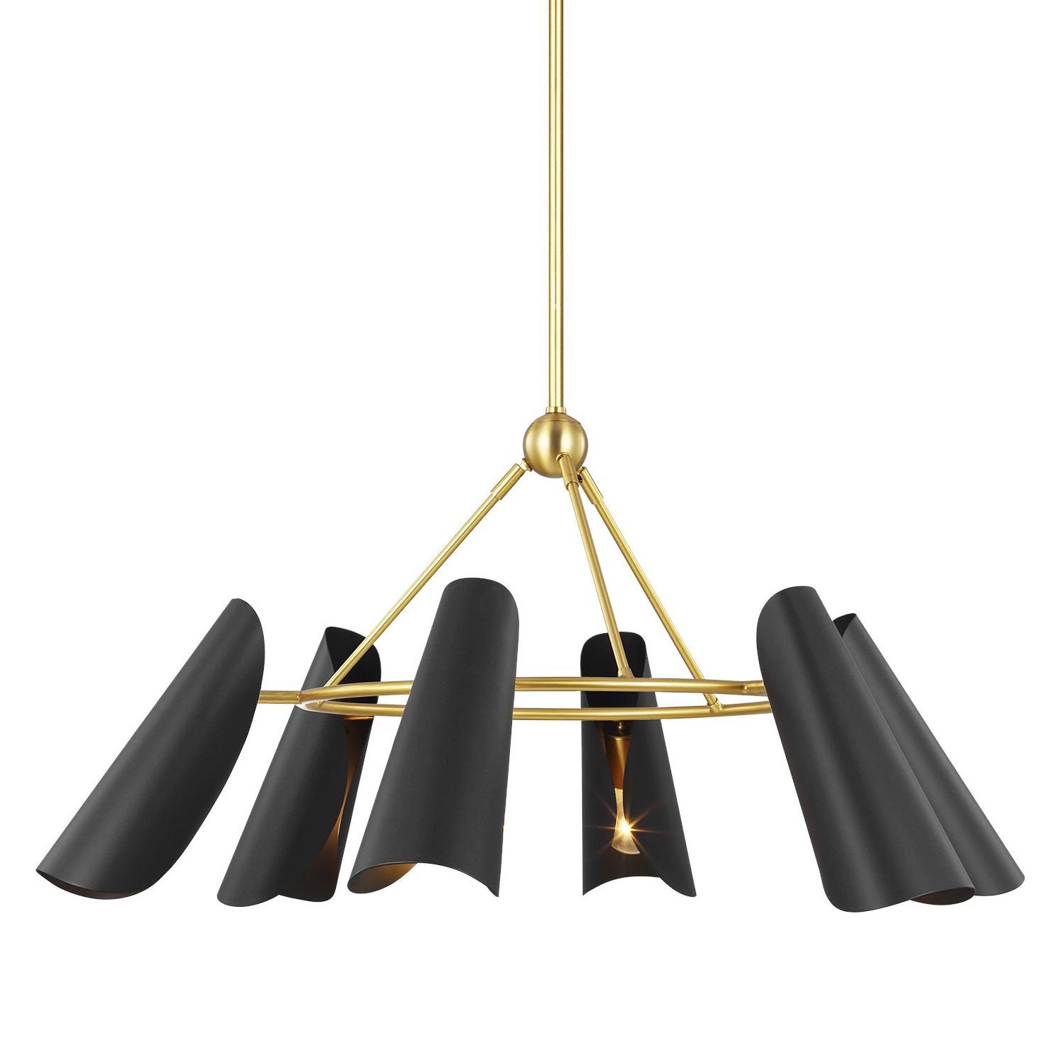 Tresa Round Chandelier - Midnight Black Finish