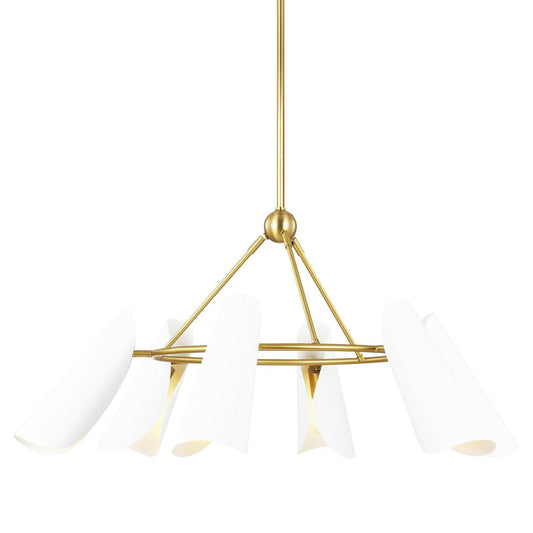 Tresa Round Chandelier - Matte White Finish