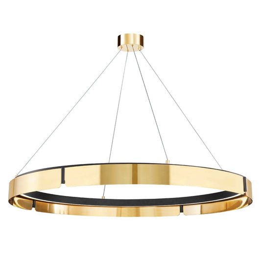 Tribeca Large Chandelier - Aged Brass/Black Finish