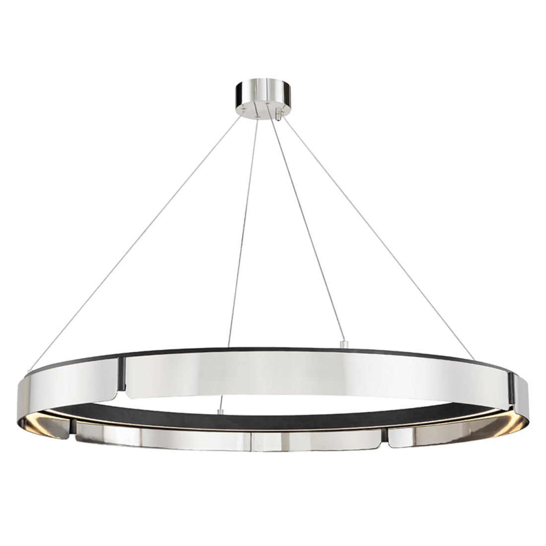 Tribeca Large Chandelier - Burnished Nickel/Black Finish