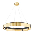 Load image into Gallery viewer, Tribeca Medium Chandelier - Aged Brass/Black Finish
