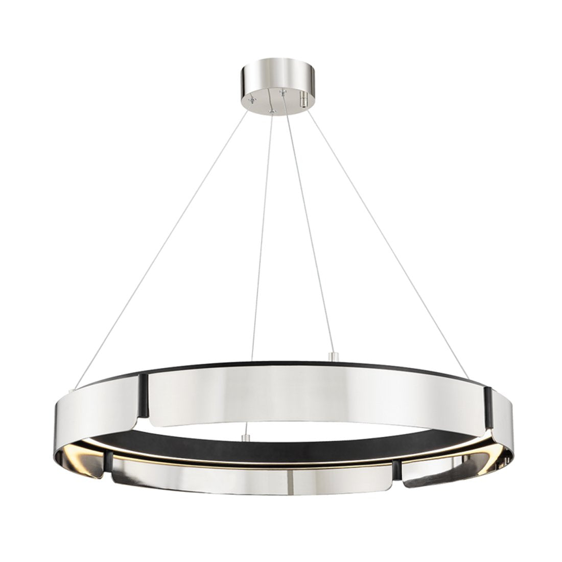 Tribeca Medium Chandelier - Burnished Nickel/Black Finish