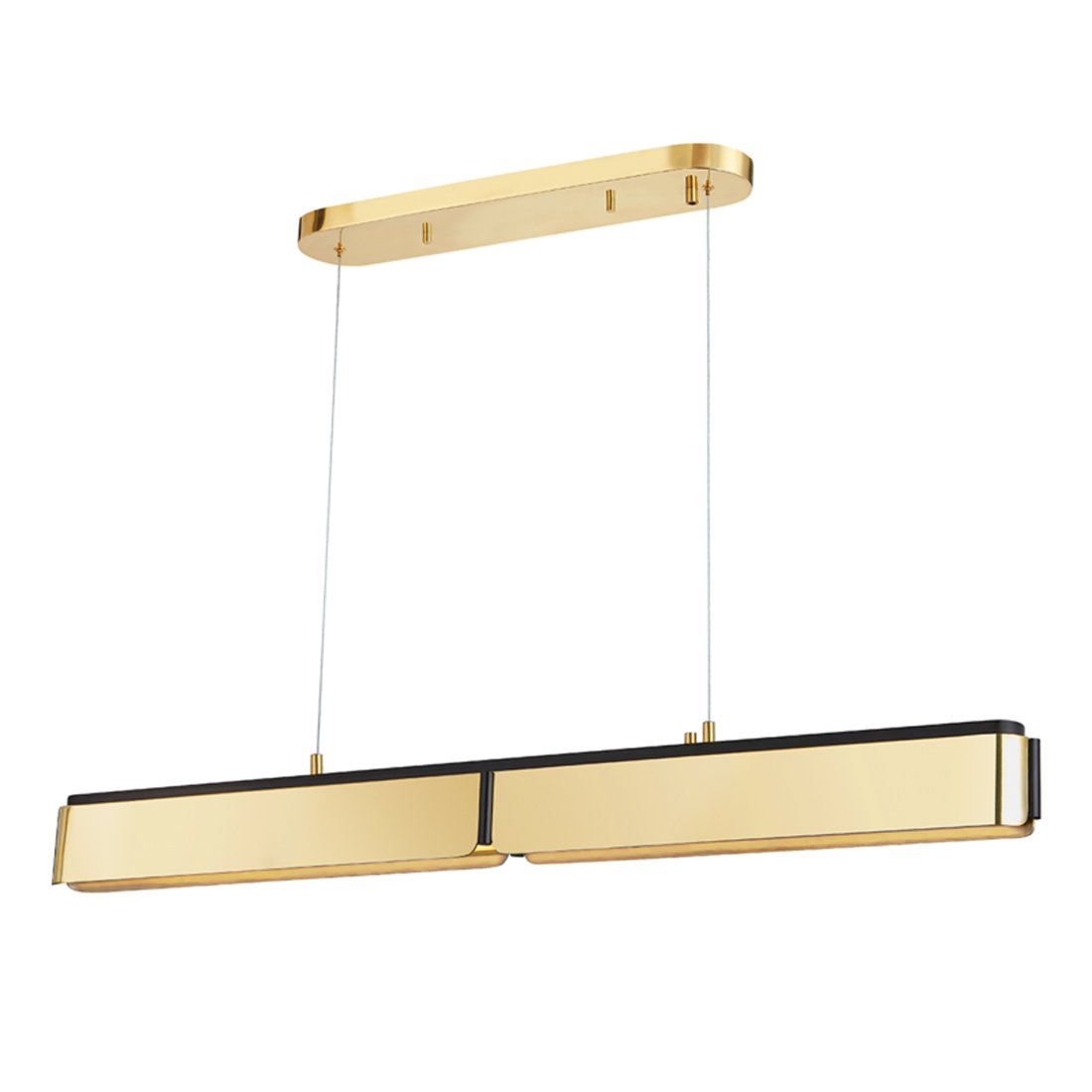 Tribeca Linear Pendant - Aged Brass Finish