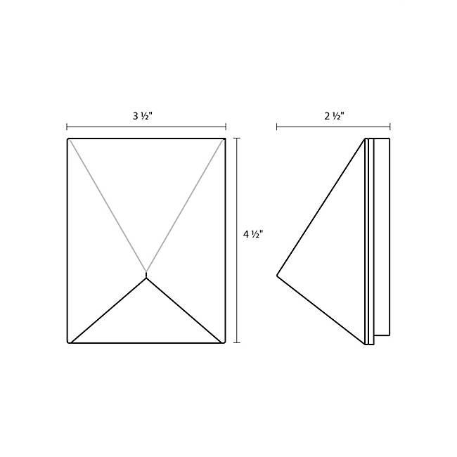 Triform Compact Outdoor LED Wall Sconce - Diagram