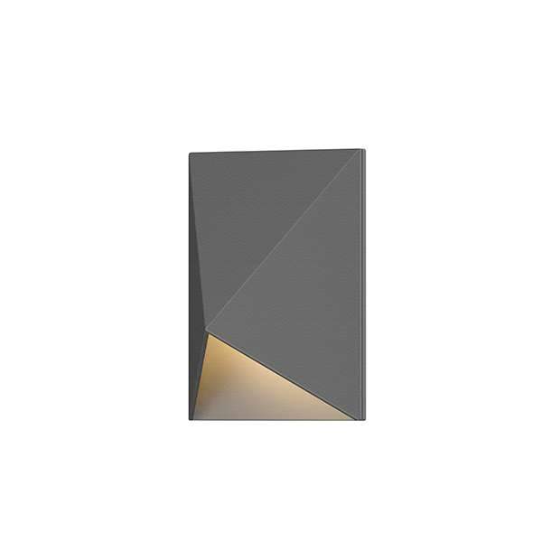Triform Compact Outdoor LED Wall Sconce - Textured Gray