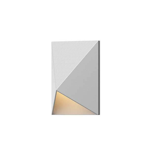 Triform Compact Outdoor LED Wall Sconce - Textured White