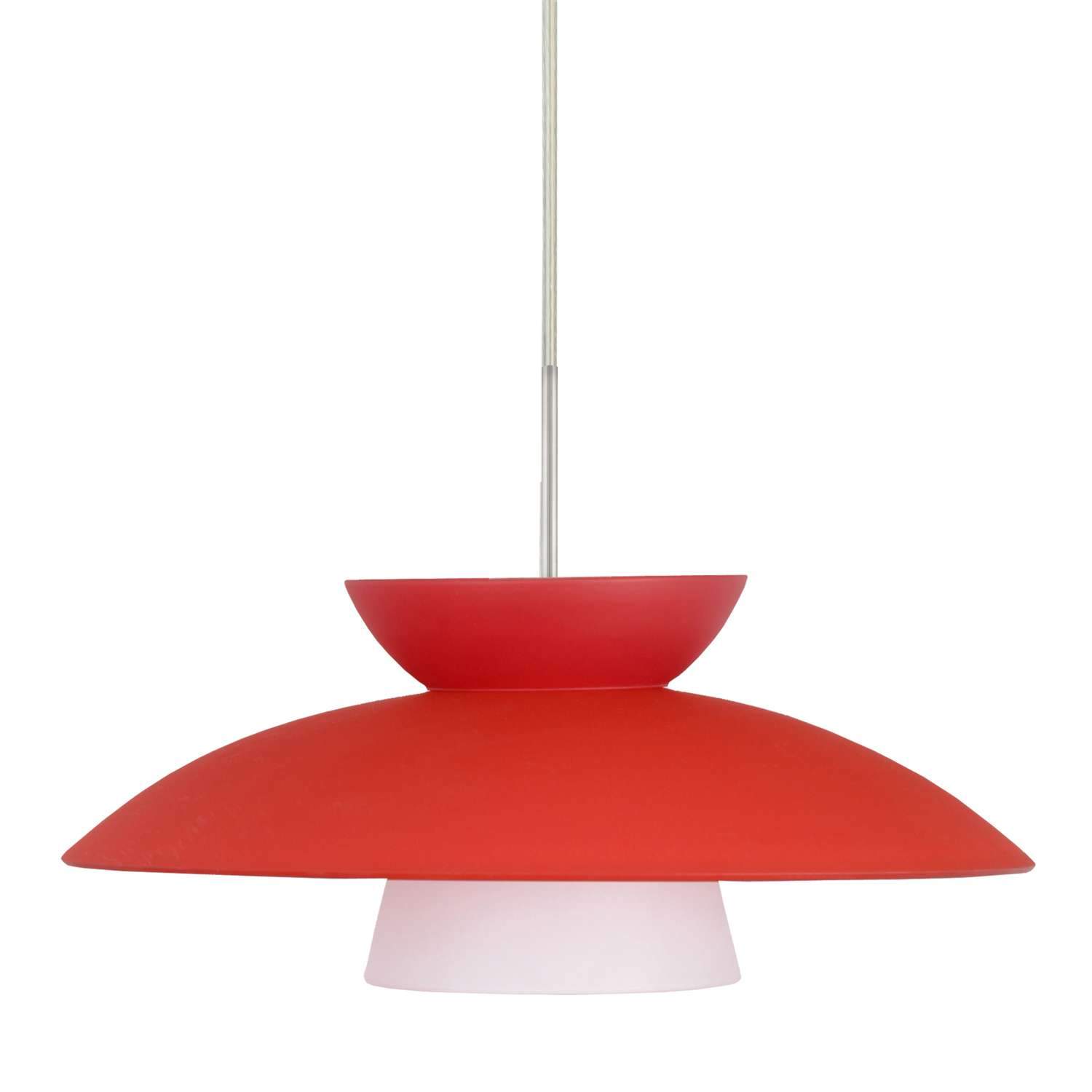 Trilo 15 Pendant Light Red Matte