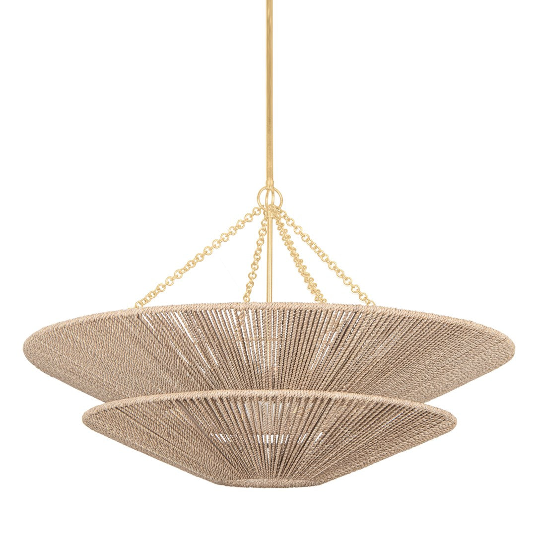 Tropea Chandelier - Gold Leaf