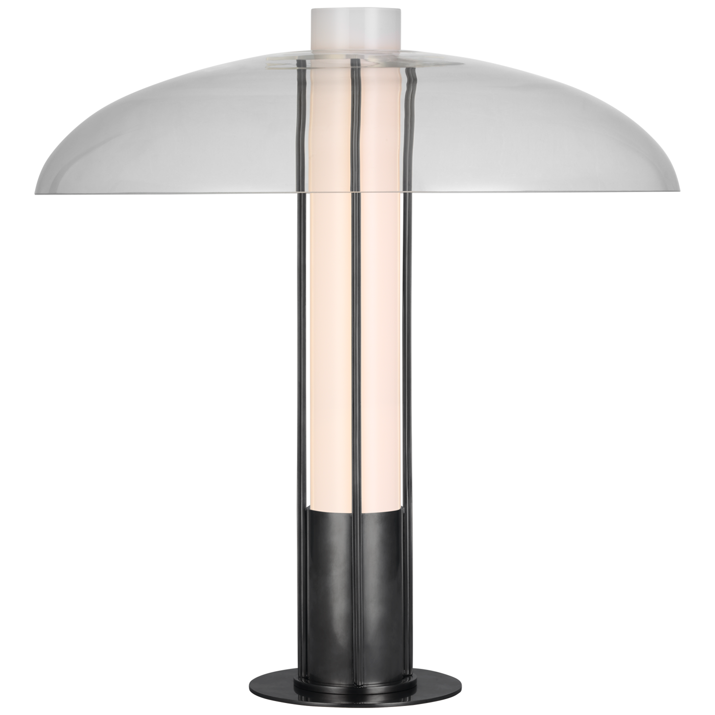 Troye Medium Table Lamp - Bronze Finish with Clear Glass Shade