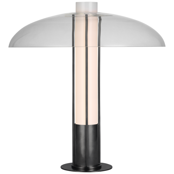 Troye Medium Table Lamp - Bronze Finish with Clear Glass Shade