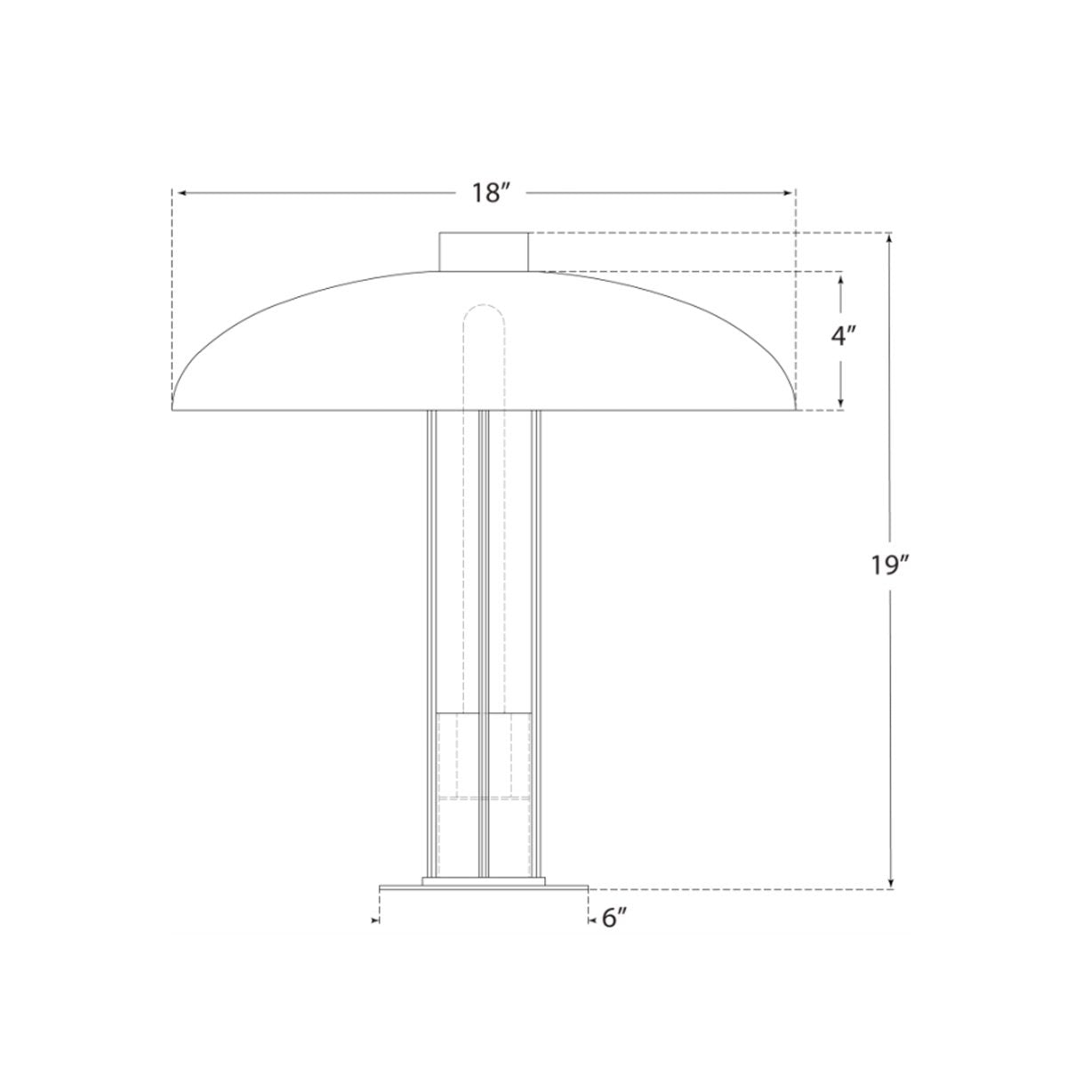 Troye Medium Table Lamp - Diagram