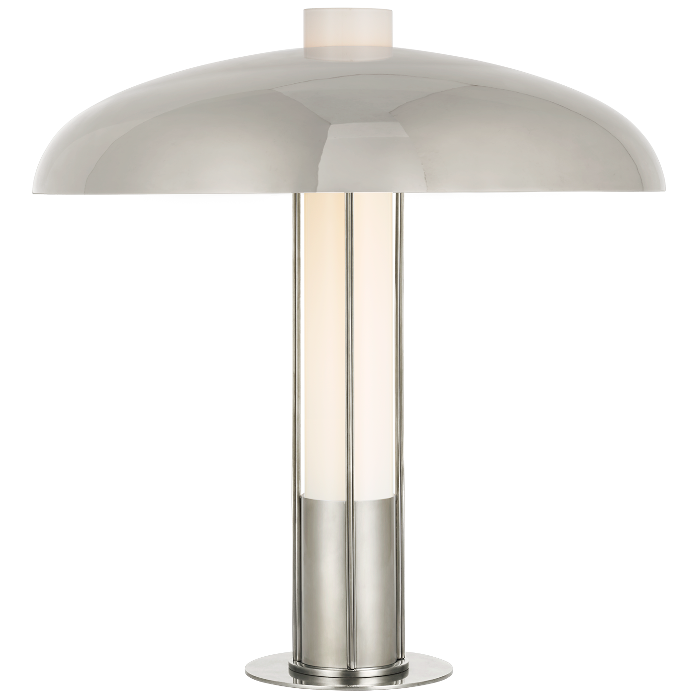 Troye Medium Table Lamp - Polished Nickel Finish with Polished Nickel Shade