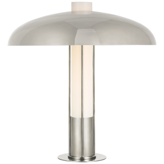 Troye Medium Table Lamp - Polished Nickel Finish with Polished Nickel Shade