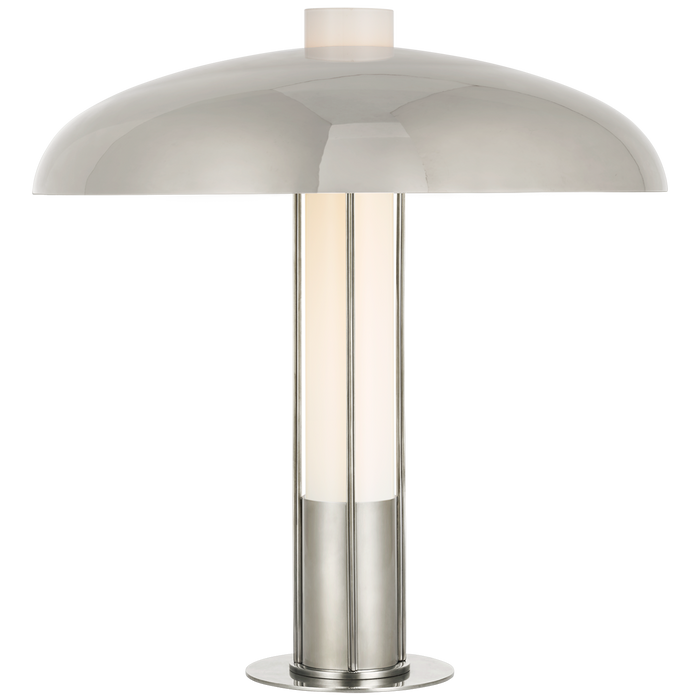Troye Medium Table Lamp - Polished Nickel Finish with Polished Nickel Shade