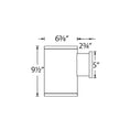 Load image into Gallery viewer, Tube 6" Architectural LED Wall Light - Diagram
