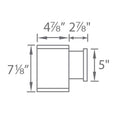 Load image into Gallery viewer, Tube Architectural 5" Ultra Narrow Single Wall Mount - Diagram
