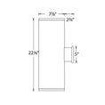 Load image into Gallery viewer, Tube Architectural 8" Double Wall Mount - Diagram
