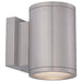 Tube Up and Down Outdoor Wall Light - Brushed Aluminum Finish